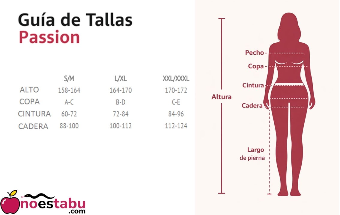 Guia de Tallas Pasion