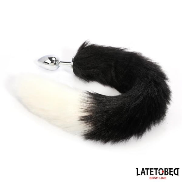 Plug cola de gato metlico con cola sedosa Plug cola de gato metlico con cola sedosa