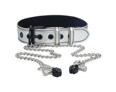 Collar con Cadena y Pinzas para Pezones