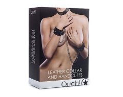 OUCH Collar con esposas negro