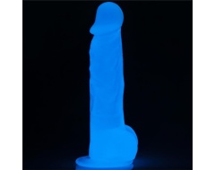 Consolador Fluorescente de color Azul 21 cm