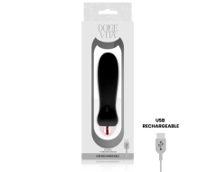 Vibrador Negro Recargable 7 Velocidades