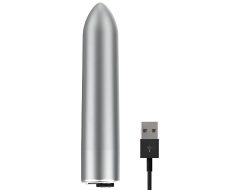 Bala Vibradora 10 Modos Vibracion Silver