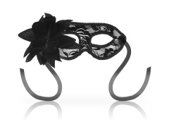 Masks Antifaz Con Encajes Y Flor Negro