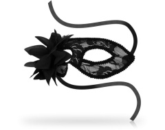 Antifaz Con Encajes Negro imagen 1