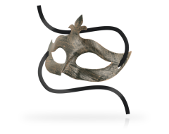 Antifaz Veneciano Flor de Lis Bronce imagen 1