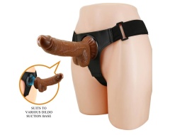 Harness Briefs Arnés Universal Con Dildo Micheal 20 Cm Negro