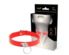 Collar Cuero Vegano Rojo Accesorio Woman Fetish imagen 1