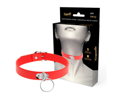 Collar Cuero Vegano Rojo Accesorio Woman Fetish imagen 1