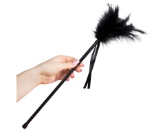 Pluma para caricias y cosquillas Negra
