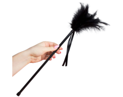 Pluma para caricias y cosquillas Negra