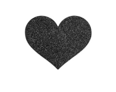 BIJOUX pezoneras adhesivas sexys corazon negro