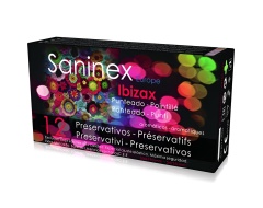 SANINEX IBIZAX preservativos condones con rugosidades 12 UDS