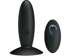 Plug Anal Recargable Con Vibracion Y Mando