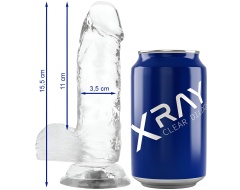 Consolador Transparente de 15.5CM X 3.5CM