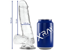 Consolador Transparente de 18.5CM X 3.8CM