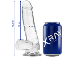 Consolador Transparente de 18.5CM X 3.8CM