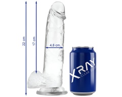 Consolador Transparente de 22CM X 4.6CM