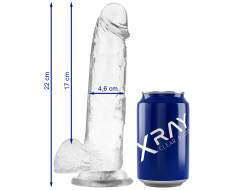 Consolador Transparente de 22CM X 4.6CM