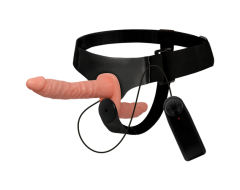 Arnes Femenino Doble Vibrador 18 cm