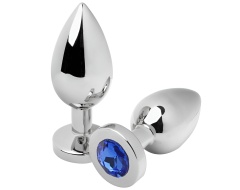 Plug Anal con Joya Azul 3.3 X 7.62CM