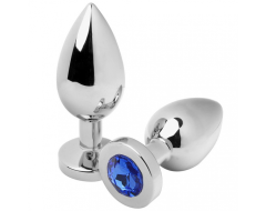 Plug Anal con Joya Azul 3.3 X 7.62CM