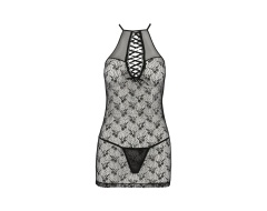 Azalia Chemise Negro Semitransparente