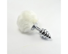 Plug Espiral Metálico con Pompon