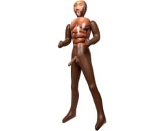 Muñeco hinchable negro Sargento Love Doll vista frontal