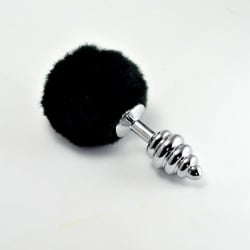 Plug Anal con Pompón Negro