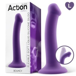 Dildo de silicona Flexible 19cm Lila