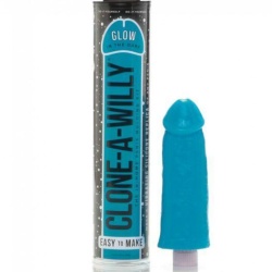 CW Vibrador clonador azul luminiscente
