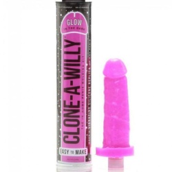 CW Vibrador clonador rosa luminiscente