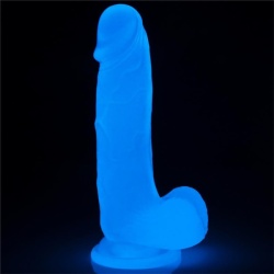 Dildo Fluorescente Azul 19 cm