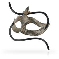 Antifaz Veneciano Flor de Lis Bronce imagen 1