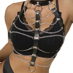 Arnés De Pecho Cadenas Cuero
