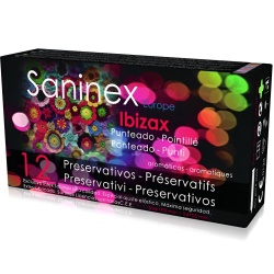 SANINEX IBIZAX preservativos condones con rugosidades 12 UDS