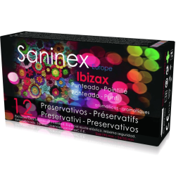 SANINEX IBIZAX preservativos condones con rugosidades 12 UDS