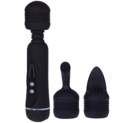 Vibrador Wand con cabezales