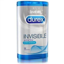 Durex Invisible preservativos extra finos 12 uds.