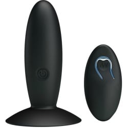 Plug Anal Recargable Con Vibracion Y Mando
