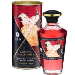 Shunga Aceite de Masaje Fresas con Champagne imagen 1