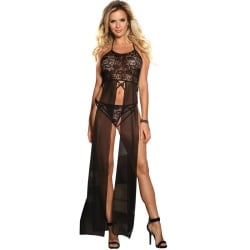 Set Top-Vestido Y Tanga Negro Subblime imagen 1