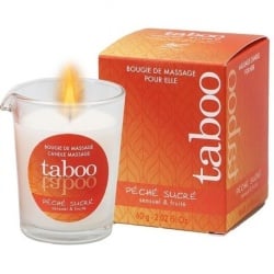 taboo vela de masaje para ella peche sucre aroma nectarina imagen 1