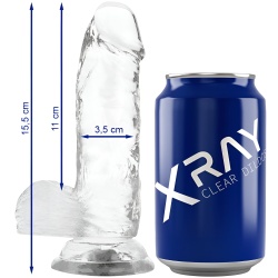 Consolador Transparente de 15.5CM X 3.5CM