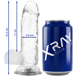 Consolador Transparente de 15.5CM X 3.5CM