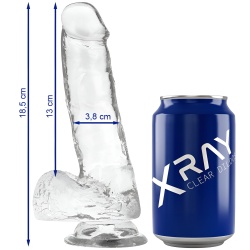 Consolador Transparente de 18.5CM X 3.8CM