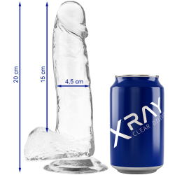 Consolador Transparente de 20CM X 4.5CM