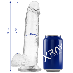 Consolador Transparente de 22CM X 4.6CM