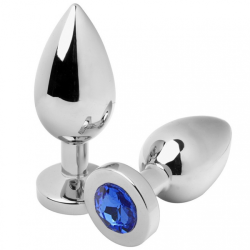 Plug Anal con Joya Azul 3.3 X 7.62CM
